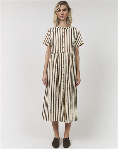 Lollys Laundry - AliyaLI Midi Kjole - Dark Mokka